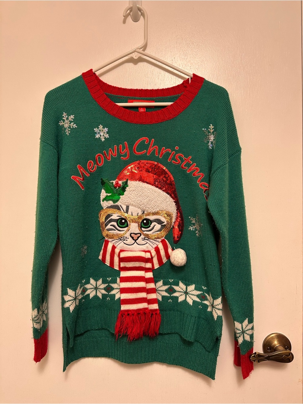 Meowy Christmas Cat Holiday Sweater